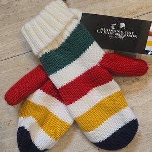 New Hudson's Bay La Baie D'Hudson Unisex Multi-Color Mittens